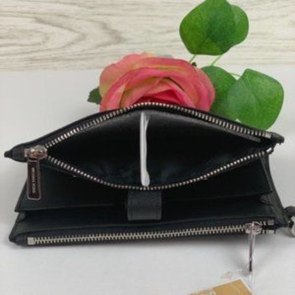 ❤️Michael Kors DoubleZip Wallet Wristlet Sig Black - Picture 5 of 8